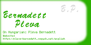 bernadett pleva business card